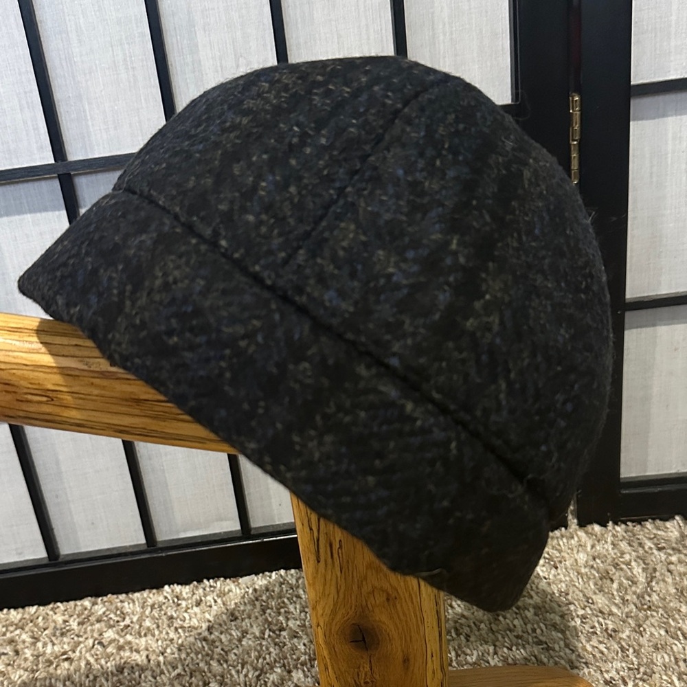 Scala Men’s Wool Lined Dark Tweed Skull Cap Medium